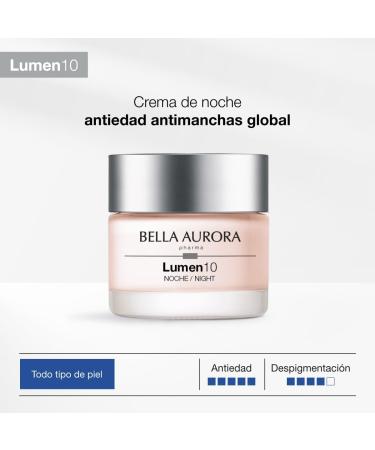  BELLA AURORA Bella Aurora Lumen10 Anti-Ageing Anti-Spot Cream with Polyhydroxyacids Niacinamide and Liposomed Melatonin Regeneration Elasticity and Intensive Hydration 50ml - Buy Online on GoSupps.com