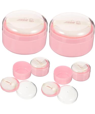Kisangel 12 Pcs Body Powder Puff Box Baby Powders Set | Charming Pink Synthetic Sponge | Baby Powder Container 8x6cm - Pink (Pack of 2) - Buy Online on GoSupps.com