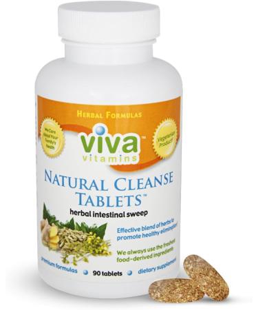 Viva Vitamins Natural Cleanse Tablets - Herbal Intestinal Sweep for Colon Cleanse - 90 Tablets - Buy Online on GoSupps.com