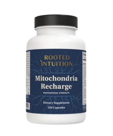 Rooted Intuition Mitochondria Recharge - Cellular Energy & Antioxidant Complex | Alpha Lipoic Acid NAC Acetyl-L-Carnitine | 120 Capsules
