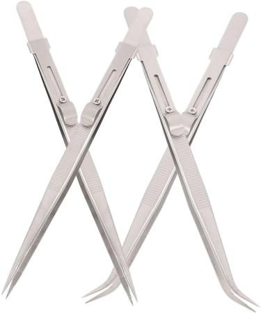 Precision Tool 16-Piece Stainless Steel Tweezers Set | Rubis Precision Tweezers for Coins & Handicrafts | Durable & High-Quality Metal Pincers - 16.5x1cm - Buy Online on GoSupps.com