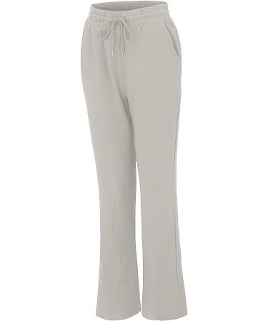 Wiyuqeen Spring Pants for Women - Trendy Straight Leg Trousers - Light Gray XX-Large - Buy Online on GoSupps.com