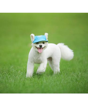 Blue Adjustable Baseball Cap for Dogs - Sun Protection Hat with Ear Holes for Outdoor Activities | Pet Cap for Little Dogs & Cats - Buy Online on GoSupps.com
