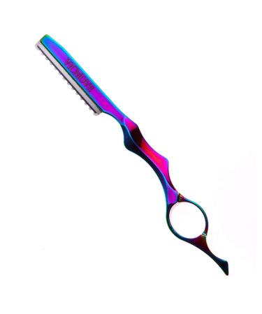 Professional Hair Styling Thinning Razor Set | Rainbow Stainless Steel Feather Razor + 10 Replacement Blades - International Shipping - Buy Online on GoSupps.com