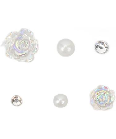 3D Pearl Flower Nail Charms Nail Glitter Charm Rhinestones Ornaments Nail Art Decorations Glitter Accessories for DIY Craft Nail Art Design Manicure Decor - Buy Online on GoSupps.com