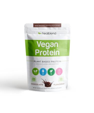healblend Plant-Based Protein Powder Vegan Dietary Supplement - Gluten-Free Non-GMO Erythritol-Free Soy-Free Dairy-Free Pea Protein for Women and Men
