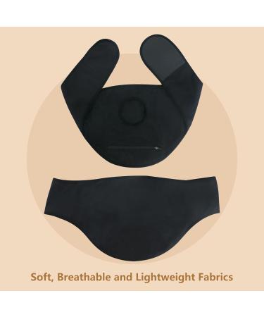 Ostomy Belt for Men & Women - Comfortable Adjustable Colostomy Support Wrap Large Black Ostomy Bag Cover - Buy Online on GoSupps.com