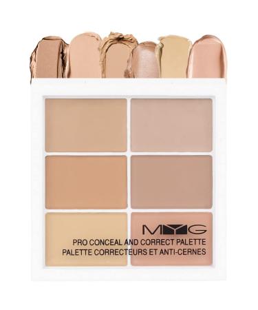 HAOYA 6 Color Correcting Concealer Palette  Cream Contouring Makeup Kit  Corrects Dark Circles Red Marks Scars  Highlight and Contour  Light Mediumor creamy concealer for mature skin A1 Light Skin A1-1