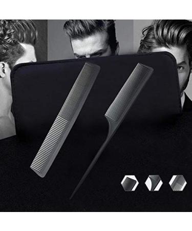 Professional Teasing Comb - Fine and Wide Tooth Hair Barber Comb - Carbon Fiber Styling Comb for All Hair Types - Buy Online on GoSupps.com