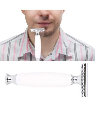 Manual Shaver Retro Classic Razor Set for Men | White Beard Brush & Stand Holder | International Shipping Available - Buy Online on GoSupps.com