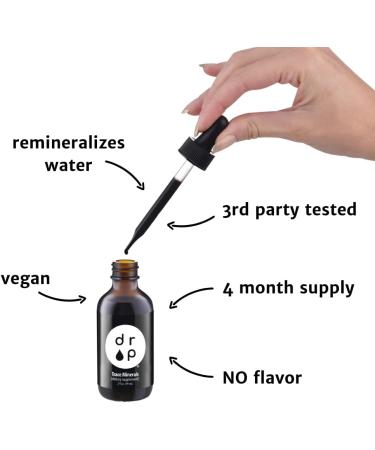 Organic Trace Minerals Electrolyte Drops with Fulvic Acid 2 oz | Alkaline Liquid Minerals for Water - Supports Gut Health, Energy, Stamina | Nutrient Uptake - Buy Online on GoSupps.com
