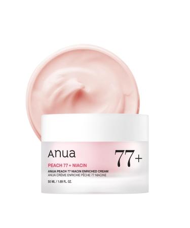 Anua Peach Niacinamide Cream Face Moisturizer for Dry Skin with Vitamin B12 Collagen Ceramide Panthenol Korean Skin Care for Glass Skin (50ml 1.69 fl.oz.)