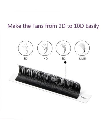 Buy Volume Eyelash Extensions 0.05/0.07 | Easy Fan CC/D Curl | 2D-20D Self Fanning Lashes | 8-15mm Length | Long Lasting Blooming Lashes - Buy Online on GoSupps.com