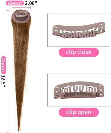 2PCS Light Brown Side Bangs 100% Human Hair Clip-in Fringe Extensions - Buy Online on GoSupps.com