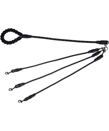 Techson 3 in 1 Dog Leashes with Padded Handle Durable Detachable Long Nylon Rope Lead for Double Triple Multiple Pet Puppy - Buy Online on GoSupps.com