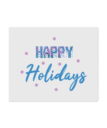 2 x "Happy Holidays" microfiber cleaning cloths for glasses (LC00024176)