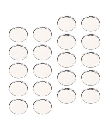 Beatifufu 50Pcs eye shadow disk makeup tray metal trays oil paint Cosmetics Storage Holder plate Simple travel