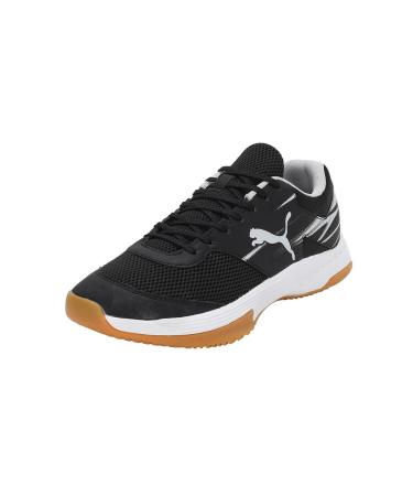 PUMA Men's Varion Ii Indoor Sneaker 40.5 EU Puma Black Cool Light Gray Yellow Blaze Gum