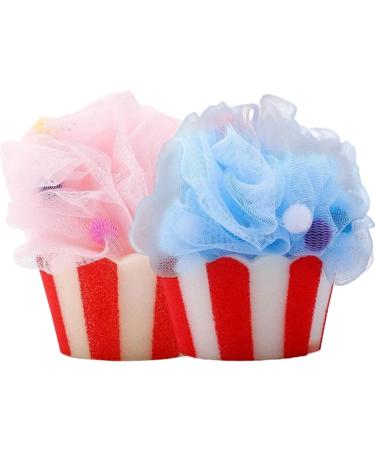 FOMIYES 2pcs Cartoon Bath Ball Shower Accessories Shower Body Scrubber African Exfoliating Net Mens Shower Pouf Bath Scrub Loofah Scrubstar for Women Bath Net Travel Sponge