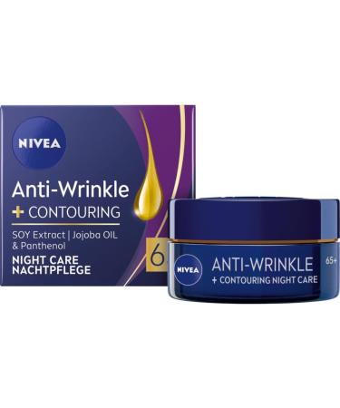 NIVEA Contouring Night Cream AntiWrinkle 65+ 50 ml Visibly Reduces Fine Lines and Deep Wrinkles in Mature Skin Improving Contours and Regeneration of Mature Skin - Buy Online on GoSupps.com
