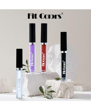 MIESCHER 4-Pack Black Matte Liquid Lipstick Set - Longwear, Smudge Proof, Waterproof Lip Gloss Kit for Bold Gothic Makeup - Non-stick Cup, Long Lasting Formula - Ideal for Girls - Buy Online on GoSupps.com