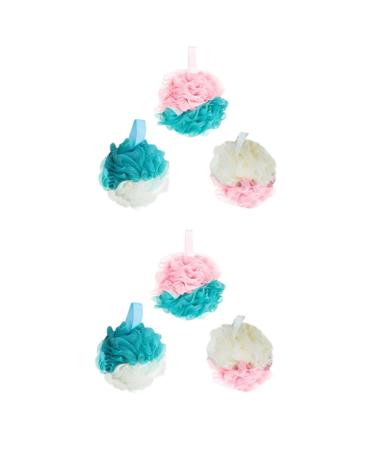 minkissy 6 Pcs Mesh Bath Ball Loofah Brush Bath Sponges Shower Ball Natural Loofah Sponge Exfoliating Loofah Bath Scrubber Loofah Bath Mesh Bath Sponge Bath Balls Body Sponges Bath Loofah 1 Count (Pack of 1)