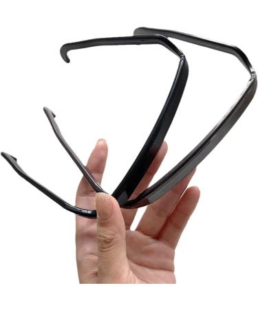 2PCS Square Headbands Curly Thick Hair Large Headband Like Sunglasses Plastic Hair Hoop Hairband Sunglasses Headband Invisible Hair Hoop Hairstyle Fixing Tool Black+Brown - Buy Online on GoSupps.com
