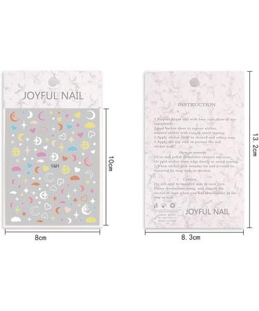 PC Hot Self-adhesive Back Glue Nail Supplies DIY Salon Nails Sticker for Summer Star Cloud Nail Sticker Nail Art Decorations Nail Art Sticker(1322) Style1322 - Buy Online on GoSupps.com