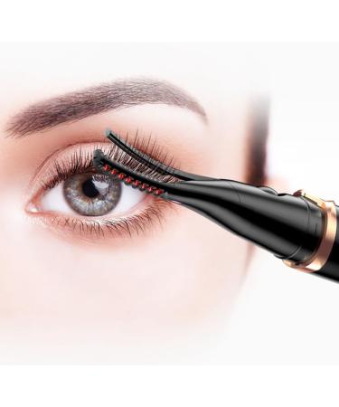Heated Eyelash Curler Electric Eyelash Curler Professional Rechargeable Lash Curler USB 3 Levels of Temperature Adjustable Quick Natural Heated Eyelash Curlers with Eyelash Comb for Makeup Type 1 Black - Buy Online on GoSupps.com