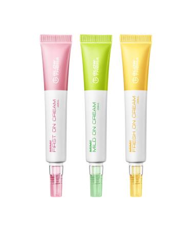GLOWTHERA MIMI! LEVEL-UP FLEX KIT 3-Piece Cream Set for Acne-Prone Skin (FIRST ON MILD ON FRESH ON) with Succinic Acid Madecassoside Niacinamide & Vitamin C Fragrance-Free 20ml 3