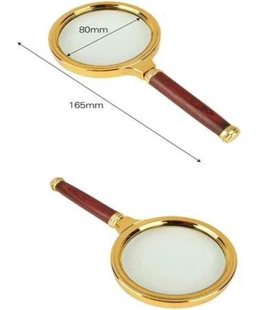 Spacmirrors Magnifying Glass 80Mm Magnifying Glass Mahogany Hand-held Magnifying Glass Magnifying Glass for Reading Circuit Appraisals Magnifier - Buy Online on GoSupps.com