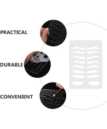 Healvian Eyebrow Stencil Plate Eyebrow Drawing Mold Makeup Practice Accessory Makeup Tool Transparent Acrylic - Buy Online on GoSupps.com