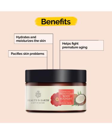 Buy Camelia Coconut Flakes Body Yoghurt 100ml | Enriched with Camellia Oleifera Seed Oil Coconut Oil Shea Butter & Vitamin E | International Shipping Available - Buy Online on GoSupps.com