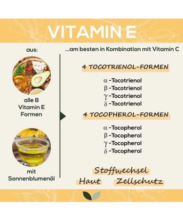 Buy Vitamin E 400 IU Capsules | 60 High Dose Vegan Capsules | All 8 Forms | Eco-Friendly Packaging | Boost Bioavailability - Buy Online on GoSupps.com