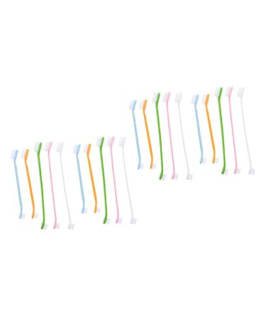 FOMIYES 20 pcs Cat Nylon Pet Puppy Teeth Tooth Oral Supplies Cleaning Handheld Small Portable Clean Brush 1 count (Pack of 1) Assorted Colorx2pcs