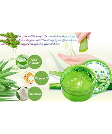 300g Aloe Vera Gel - Moisturizes Damaged Skin Relieves Acne Scars Soothes Sunburn & Redness Anti-Inflammatory Repair Solution - Buy Online on GoSupps.com