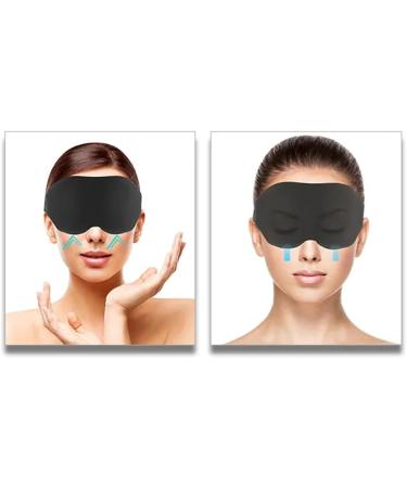 3D Sleep Mask for Men & Women - Contoured Blackout Eye Mask for Side & Back Sleep | Adjustable Strap - Buy Online on GoSupps.com