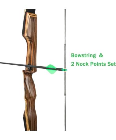 Deerseeker Dacron Bow String Set - 14 Strand Replacement Bowstring for Recurve Bow - 48-70 inches - Archery AMO 62 - 2 Nock Points Included - Buy Online on GoSupps.com