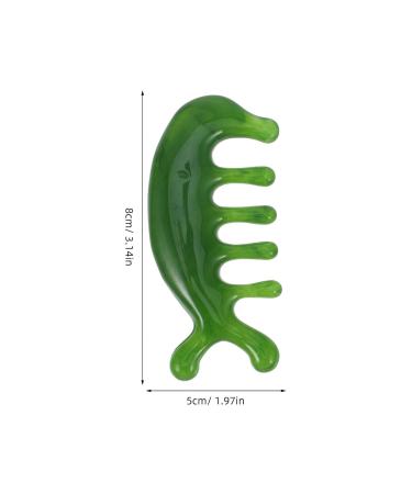 Healvian Natural Jade Head Massage Comb - Antistatic Gua Sha Tool for Hair Growth & Full Body Acupressure - Buy Online on GoSupps.com