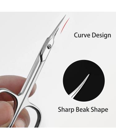 YNGMEIYER Professional Super Sharp Small Pointed Stainless Steel Beauty Scissors for Trimming Cuticles Eyebrows Eyelashes and Dry Skin - Buy Online on GoSupps.com