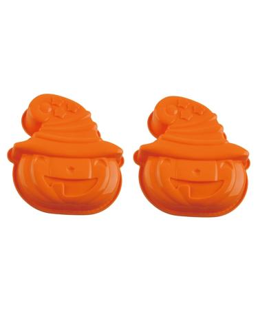 UPKOCH Halloween Pumpkins 2 pcs Baking Color Ice Silicone Pie Mold Tool Molds Pumpkin Pan Chocolate Halloween Cube Trays