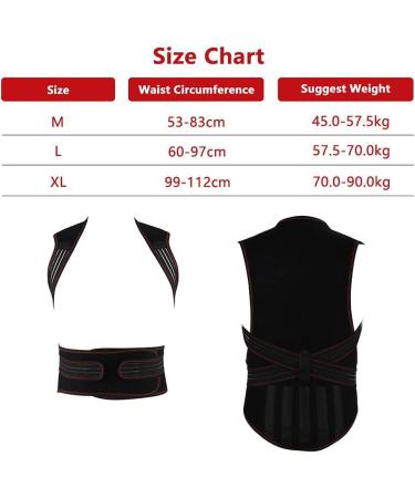 Tourmaline Self-Heating Full Back Support Belt 108Pcs Magnets Waist Brace Back Posture Vest Spine Shoulder Posture Correction Belt (Size : Large) (X) (Medium) - Buy Online on GoSupps.com