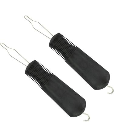 Button Hook Helper 6 Pcs Puller Zipper Helper Pull for Dresses Dressing Hook Button for Clothes Sticky Hooks for Hanging Rope Tab Black 18.4*3.2cm Black - Buy Online on GoSupps.com