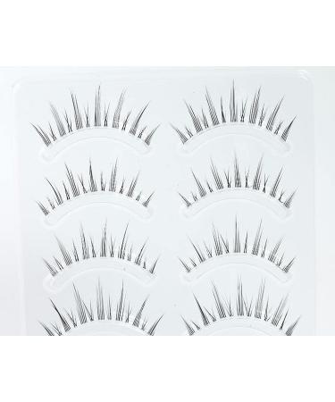 Buy Natural Look Fake Eyelashes - 5 Pairs Daily Strip Cross Lashes for Wedding & Everyday Makeup | Invisible Thin Band (6-12mm - Buy Online on GoSupps.com
