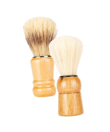 Healvian 2st Bartbrush travel for men male gifts auto roofs The gift shaving brush for men shave manual neck brush cream brush stauba cloth man wooden handle nylon wool