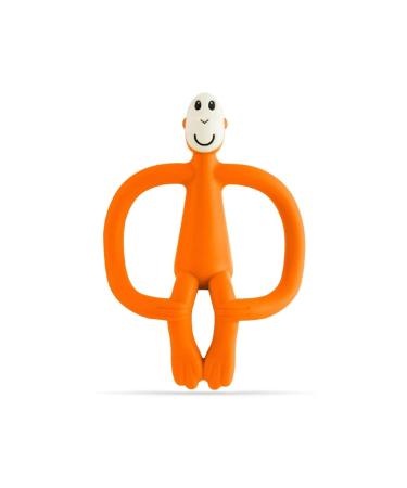 Matchstick Monkey Original Teether & Gel Applicator Silicone Easy To Grip BPA Free 3 Months Old+ 10.5 cm Orange Monkey Orange Monkey 3 Months Old+ 1 Original Monkey Teether