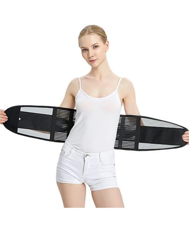 Lumbar support support for the lower back waist trainer trimmer belt for pain relief lumbar spine gym weightlifting body shaper corset faja unisex (color: black XL