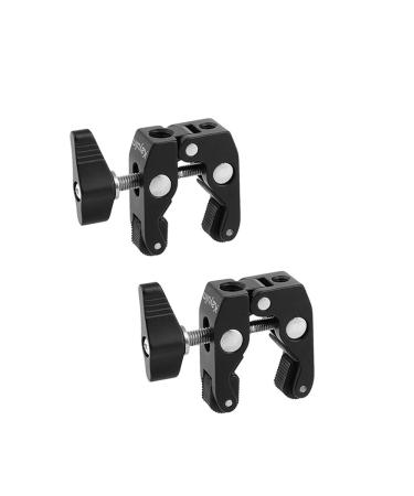Kayulin Super Crab Clamp with 1/4"-20 Mounting Points for Photo Studio Kit(2 Piece,Black)