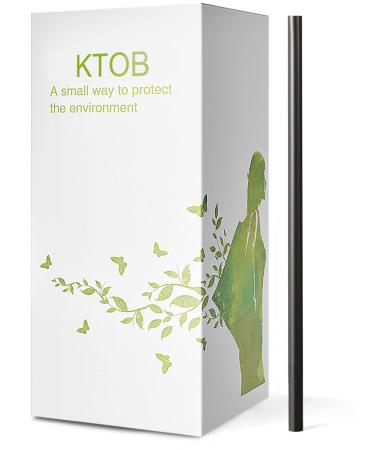 200 Count 100% Compostable Plant-Based PLA Straws-KTOB Biodegradable Black Cocktail Drinking Plasticless Straws-Eco Friendly Plastic Bar Straws Black 200 Count (Pack of 1)
