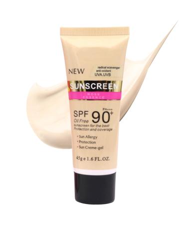 Suncream Factor 90 - Sun Cream SPF 90 - Waterproof Face Sunscreen - Face Sunscreen Against UVA & UVB - Factor 90 Face Cream - Sunscreen Spf 90 Face - Face Sun Cream Spf 90 45g